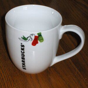 Starbucks Christmas Coffee Cup Holiday Gloves Dove Mug 2011